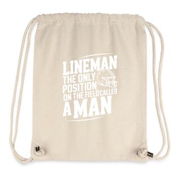 Lineman : la seule position appelée homme - Sac à cordon recyclé Stanley/Stella - blanc naturel - Devant
