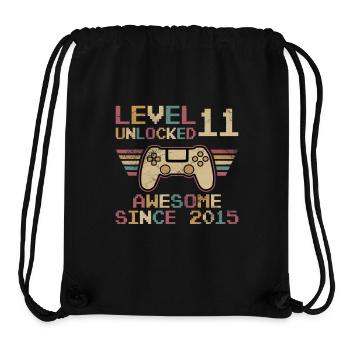 11th Birthday Boys Video Gamer Level 11 unlocked - Stanley/Stella Recycled Gym Bag - black - Front
