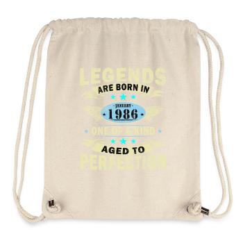 Légende du 40e anniversaire janvier 1986 - Sac à cordon recyclé Stanley/Stella - blanc naturel - Devant