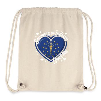 Indiana Heart Love In The State - Stanley/Stella Recycled Gym Bag - natural - Front