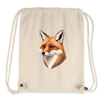 Fuchs Kopf Illustration: Warme Naturtöne - Stanley/Stella recycelter Gym Bag - Naturweiß - Vorne