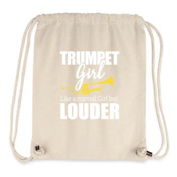 Trompetenmädchen wie ein normales Mädchen, aber lauter - Stanley/Stella recycelter Gym Bag - Naturweiß - Vorne
