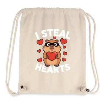 I Steal Hearts Hamster - Stanley/Stella Recycled Gym Bag - natural - Front