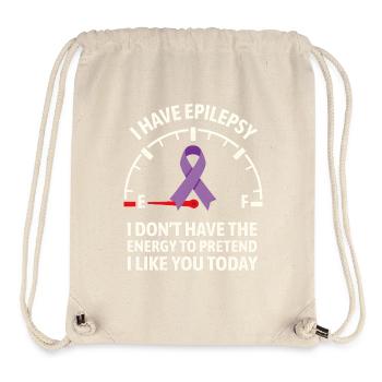 Epilepsy Awareness Energy Gauge Ribbon - Stanley/Stella Recycled Gym Bag - natural - Front