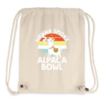 Alpaca Bowl Sunset Retro Forest - Stanley/Stella recycelter Gym Bag - Naturweiß - Vorne
