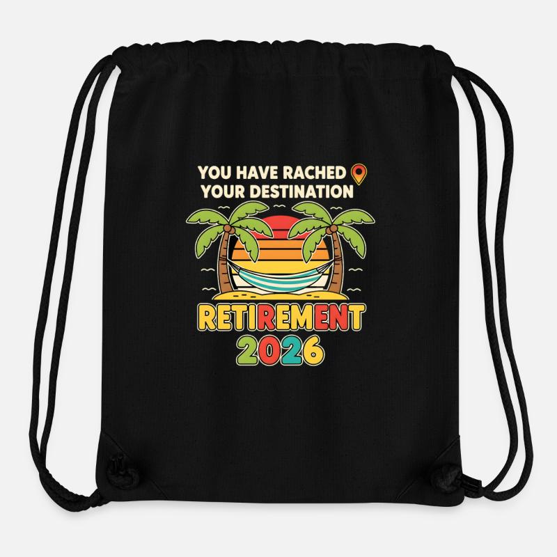 Work to Beach Funny GPS Tee Men & Woman Retired - Stanley/Stella recycelter Gym Bag - Schwarz