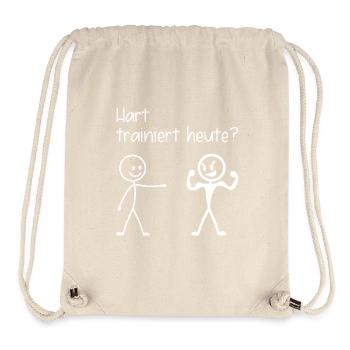 Fitnessstudio HART TRAINIERT HEUTE LUSTIG - Stanley/Stella recycelter Gym Bag - Naturweiß - Vorne