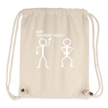 Strichmännchen HART TRAINIERT HEUTE Lustiges - Stanley/Stella recycelter Gym Bag - Naturweiß - Vorne