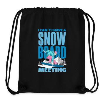 Snowboarding Snowboard Meeting Chairlift - Stanley/Stella Recycled Gym Bag - black - Front