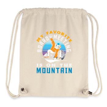 Snowboarding Snowboard Meeting Chairlift - Stanley/Stella Recycled Gym Bag - natural - Front