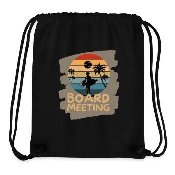 Surfing Board Meeting - Stanley/Stella Recycled Gym Bag - black - Front