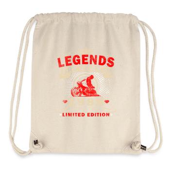 Cadeau du 40e anniversaire Motocycliste 1986 - Sac à cordon recyclé Stanley/Stella - blanc naturel - Devant