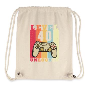Level 40 Geburtstag Vollständige 40 Jahre - Stanley/Stella recycelter Gym Bag - Naturweiß - Vorne