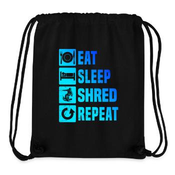 Compact snowboard design for snowboard - Stanley/Stella Recycled Gym Bag - black - Front
