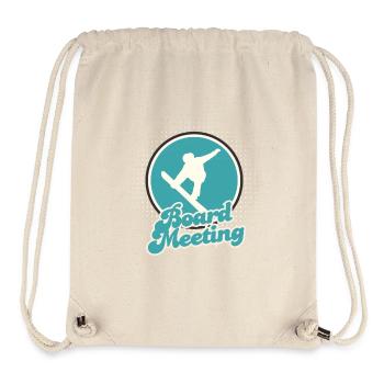 Snowboarding Board Meeting - Stanley/Stella recycelter Gym Bag - Naturweiß - Vorne