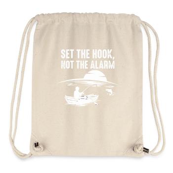 Set The Hook Not The Alarm Angler Spruch - Stanley/Stella recycelter Gym Bag - Naturweiß - Vorne