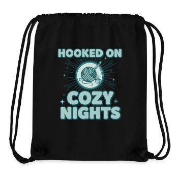 Accro aux nuits douillettes Amant du crochet Drôle - Sac à cordon recyclé Stanley/Stella - noir - Devant