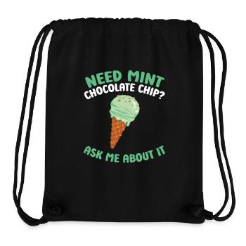 Frische Sahne-Waffelkegel italienische Minze - Stanley/Stella recycelter Gym Bag - Schwarz - Vorne