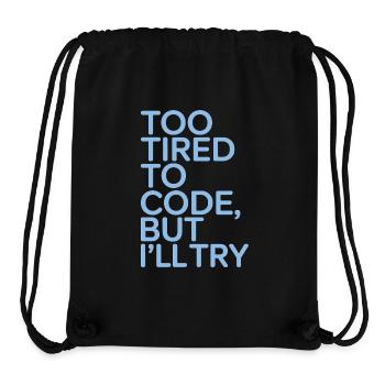 ER Nurse Too Tired To Code But Registered Nurse - Stanley/Stella recycelter Gym Bag - Schwarz - Vorne