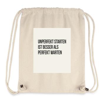 Starting imperfectly is better than waiting perfectly - Stanley/Stella Recycled Gym Bag - natural - Front