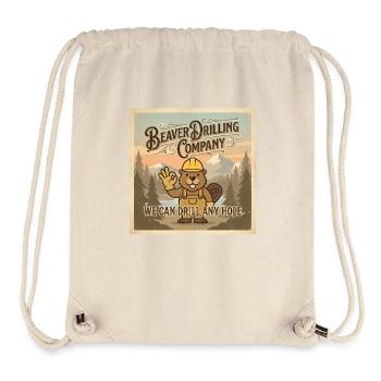 Beaver Drilling Co kann jedes Loch bohren. Schmutz - Stanley/Stella recycelter Gym Bag - Naturweiß - Vorne
