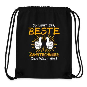 Idée cadeau pour technicien dentaire - Sac à cordon recyclé Stanley/Stella - noir - Devant