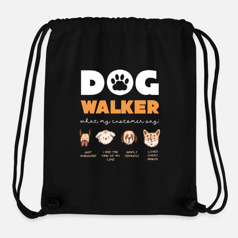 Dog Walker Quotes Collection - Stanley/Stella Recycled Gym Bag - black