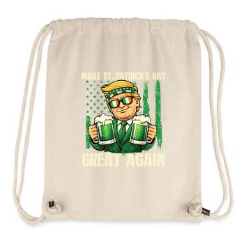 Faites de la Saint-Patrick la grande regrande - Saint-Patrick - Sac à cordon recyclé Stanley/Stella - blanc naturel - Devant