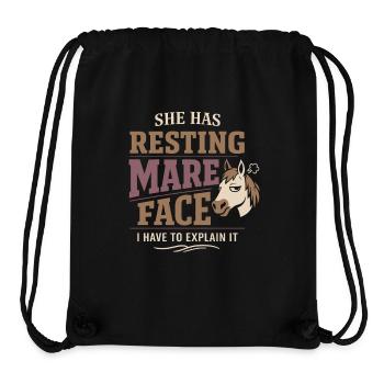 Pferdestimmung Humor Erfahrener Pferdebesitzer - Stanley/Stella recycelter Gym Bag - Schwarz - Vorne