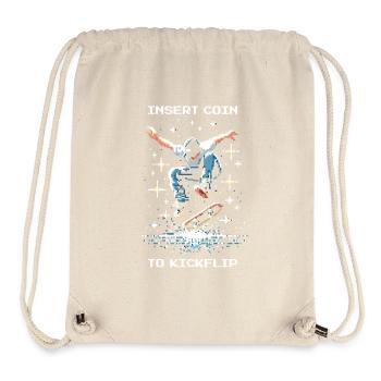 Insert Coin to Kickflip | Skate Trick - Stanley/Stella recycelter Gym Bag - Naturweiß - Vorne