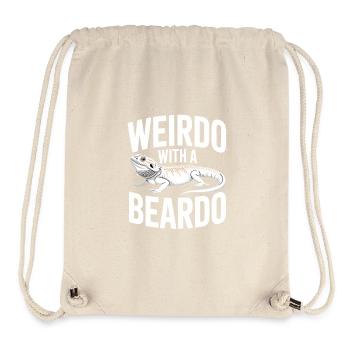 Weirdo Beardo Lizard Tee - Stanley/Stella recycelter Gym Bag - Naturweiß - Vorne