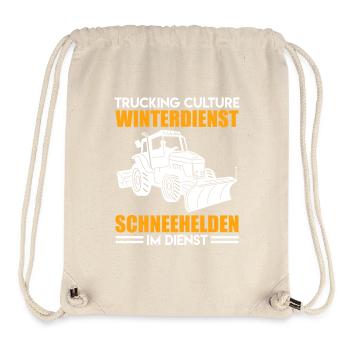 Schneepflug TRUCKING CULTURE WINTERDIENST Lustig - Stanley/Stella recycelter Gym Bag - Naturweiß - Vorne