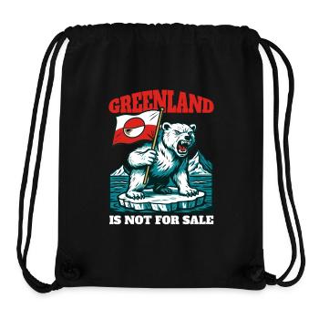 Greenland Is Not For Sale - Stanley/Stella recycelter Gym Bag - Schwarz - Vorne