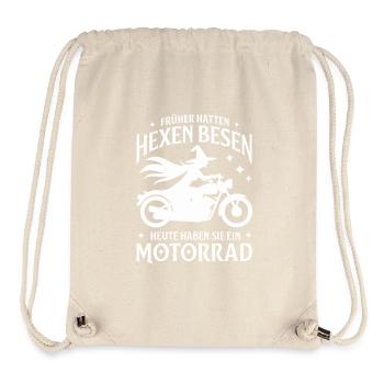  Früher Hatten Hexen Besen Heute Haben Sie Ein - Stanley/Stella recycelter Gym Bag - Naturweiß - Vorne