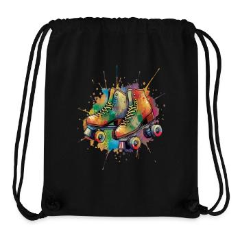 Rollschuhe – Retro urbane Sportillustration - Stanley/Stella recycelter Gym Bag - Schwarz - Vorne