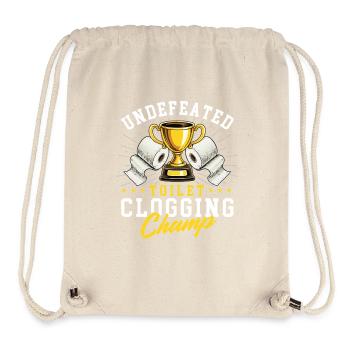 Toilet Clogging Champ Plunger Joke - Stanley/Stella Recycled Gym Bag - natural - Front