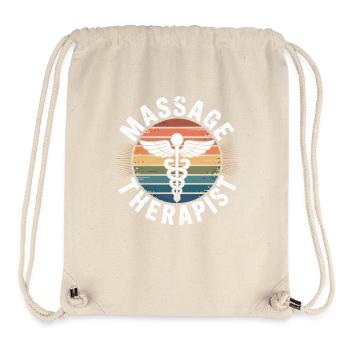 Retro Rainbow Massage Logo - Sac à cordon recyclé Stanley/Stella - blanc naturel - Devant