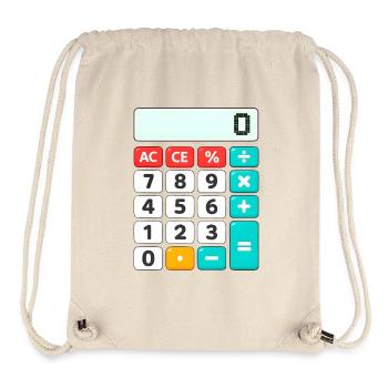 Retro-Farbblock-Rechner - Stanley/Stella recycelter Gym Bag - Naturweiß - Vorne