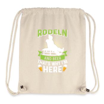 Bob Fahrer RODELN AND BEER THAT'S WHY I'M HERE - Stanley/Stella recycelter Gym Bag - Naturweiß - Vorne