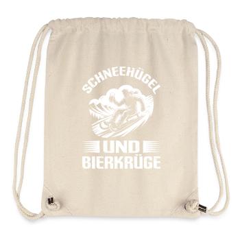 Rodel Piste SCHNEEHÜGEL UND BIERKRÜGE LUSTIG - Stanley/Stella recycelter Gym Bag - Naturweiß - Vorne