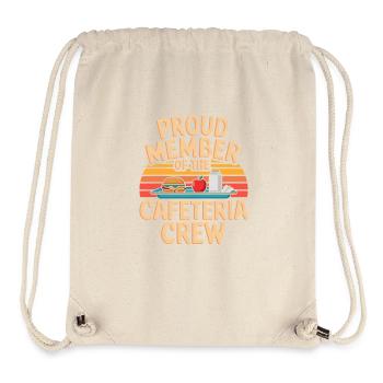  Proud Member Of The Cafeteria Crew Schulmensa - Stanley/Stella recycelter Gym Bag - Naturweiß - Vorne