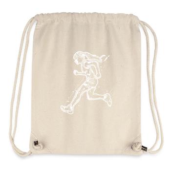 Sketch du coureur - Sac à cordon recyclé Stanley/Stella - blanc naturel - Devant