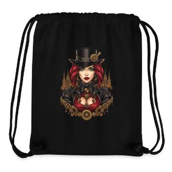 Steam Punk Schöne Frauen Steampunk - Stanley/Stella recycelter Gym Bag - Schwarz - Vorne