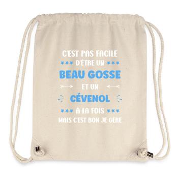 Beau gosse cévenol à la fois - Sac à cordon recyclé Stanley/Stella - blanc naturel - Devant
