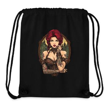 Steam Punk Schöne Frauen Steampunk - Stanley/Stella recycelter Gym Bag - Schwarz - Vorne