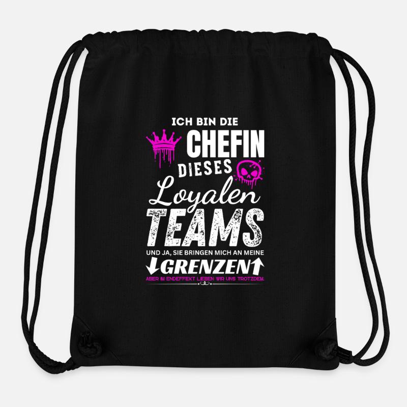 Chefin dieses Loyalen Teams Chefin Geschenke - Sac à cordon recyclé Stanley/Stella - noir