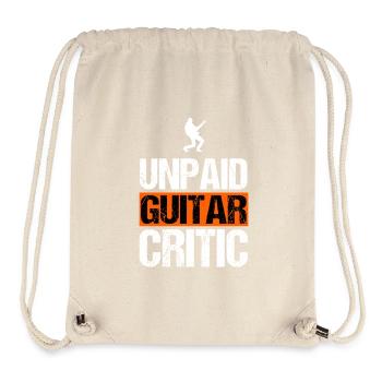 Unpaid Guitar Critic Funny Musician Rock Art - Stanley/Stella Recycled Gym Bag - natural - Front