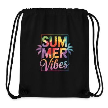 Sommerliche Vibes - Stanley/Stella recycelter Gym Bag - Schwarz - Vorne