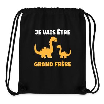 Dino Grand Frère Aventure - Sac à cordon recyclé Stanley/Stella - noir - Devant