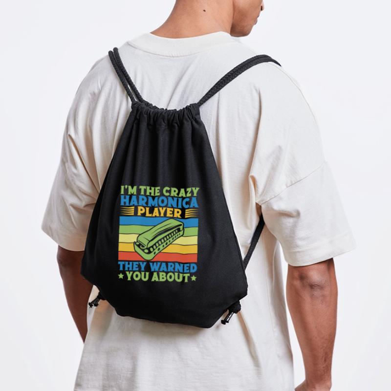 Funny Harmonica Player Crazy Player They Warned Stanley/Stella recycelter Gym Bag